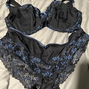 Adore me bra 38G panty set 1X